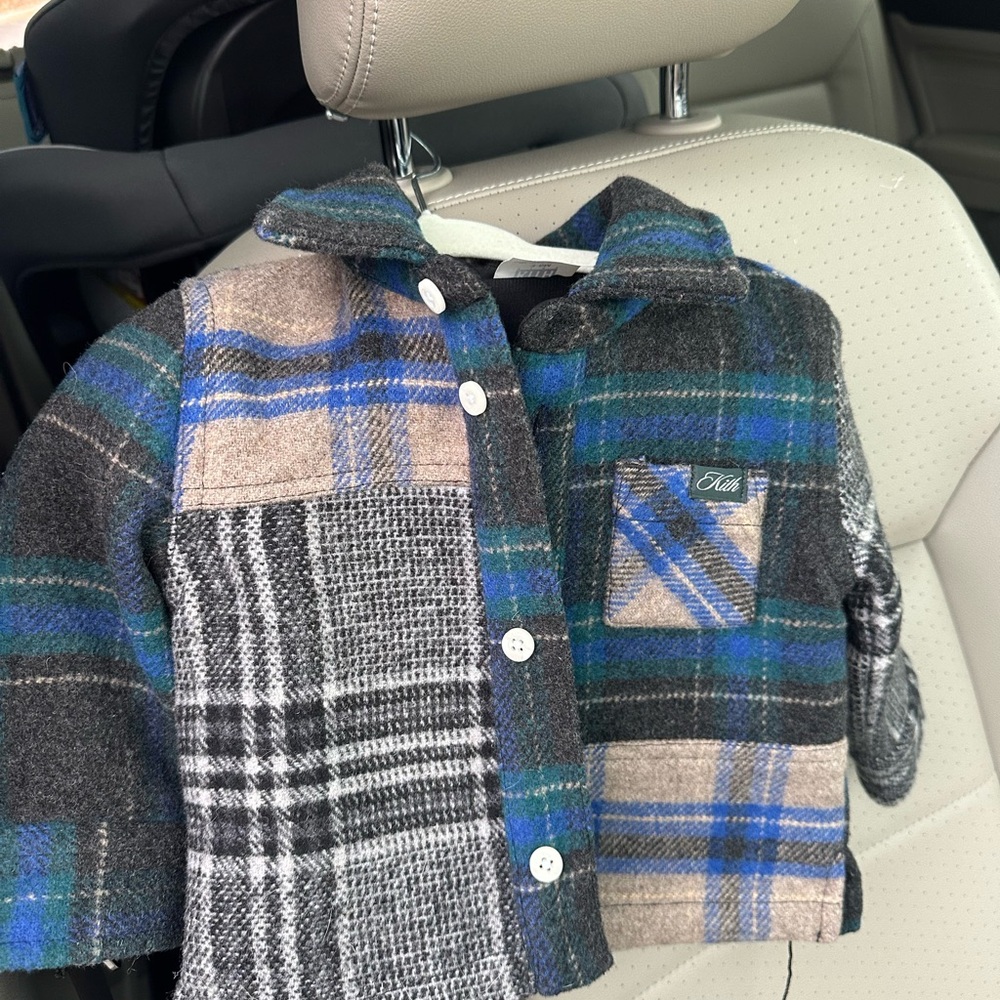 Baby Kith Blue and Green Plaid Jacket